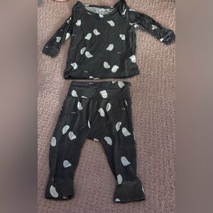 Carter's Grey and White Ghost Pajama Set